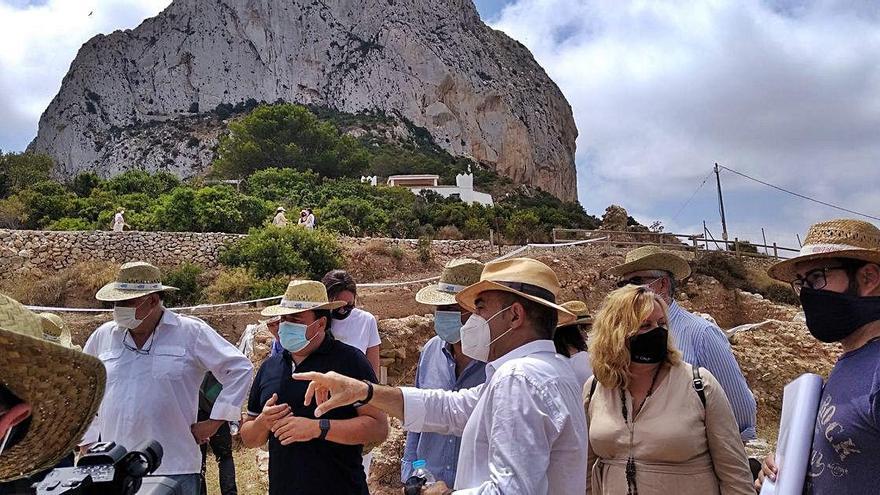 Un momento de la visita al yacimiento de la Pobla d&#039;Ifac.