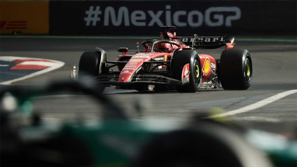 Leclerc, al volante del Ferrari en México