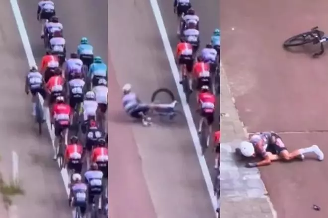 Primer ciclista profesional suspendido con una tarjeta roja: as fue su peligrosa maniobra