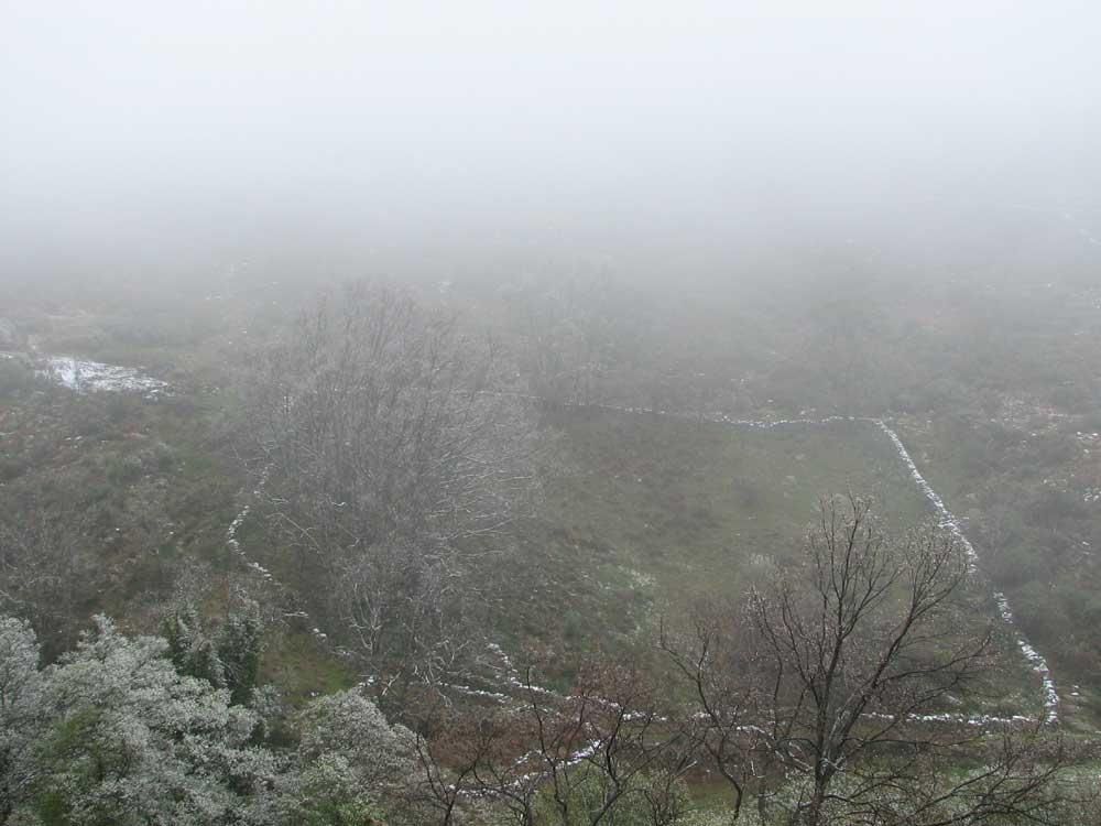 Nevada de primavera en Extremadura