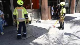 Una herida leve por el estallido de cristales durante la mascletà de Alicante