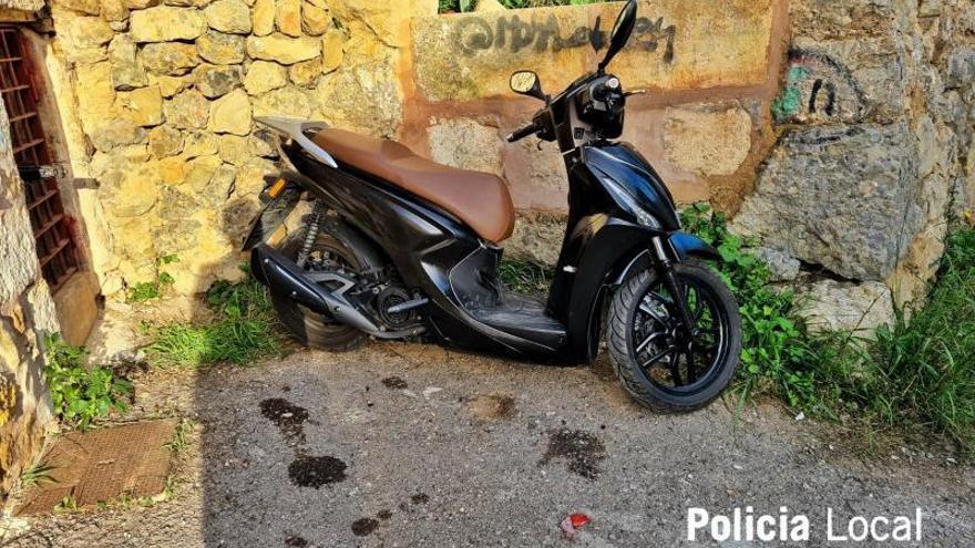 Motocicleta robada en Inca recuperada por la Policía Local.