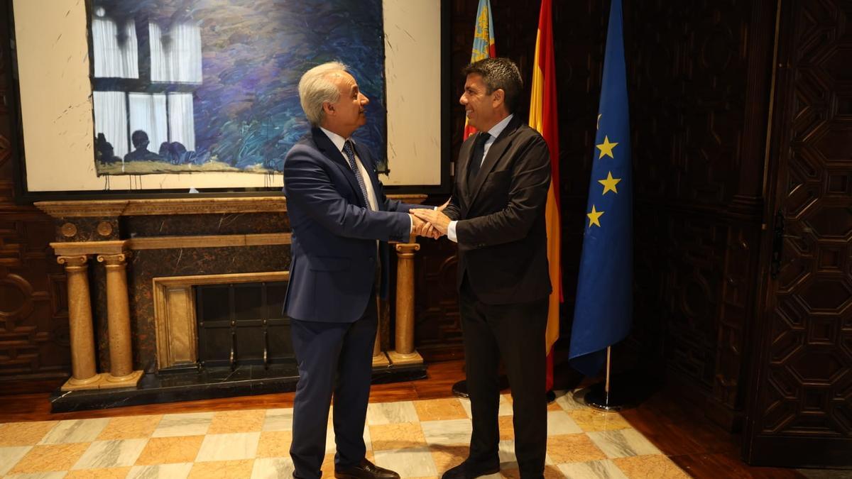 Gabaldón y Mazón, este lunes en el Palau.