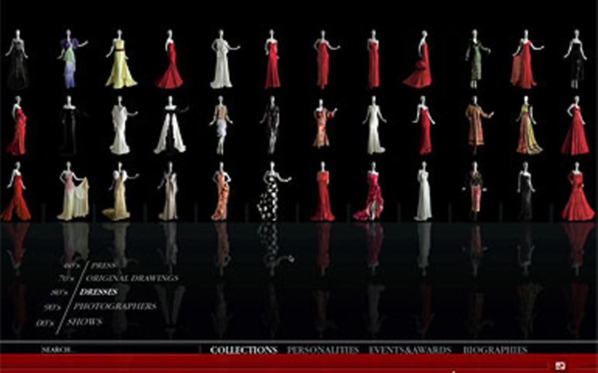 Alguns dels vestits del museu virtual de Valentino. Alguns dels vestits del museu virtual de Valentino.