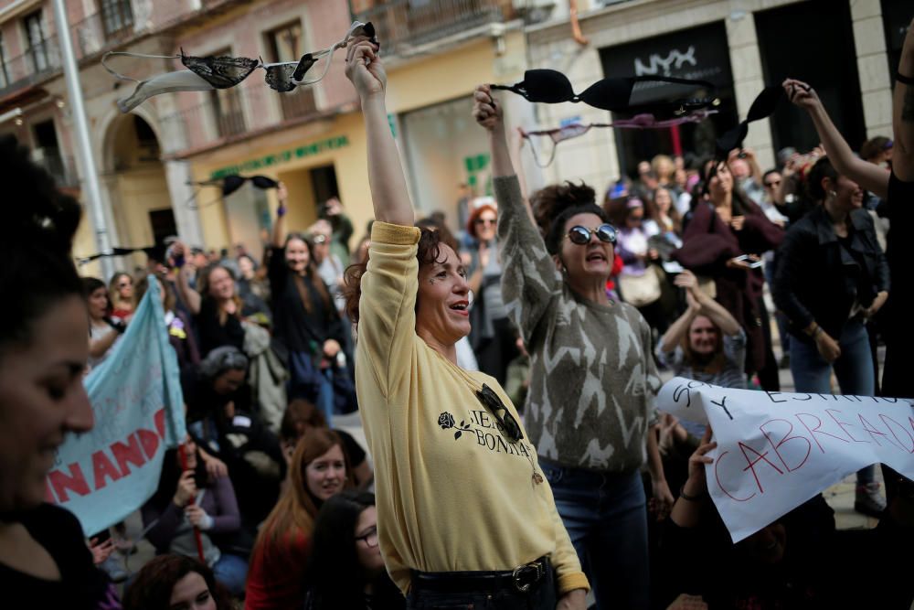 Women protest at nationwide feminist strike on ...