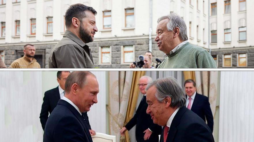 Antonio Guterres, secretario general de la ONU, crea división en su visita a Zelenski
