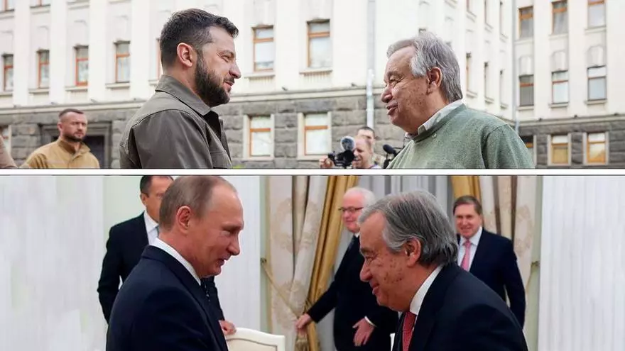 Antonio Guterres, secretario general de la ONU, crea división en su visita a Zelenski