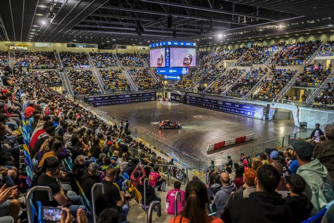 Tramo del Rally en el Gran Canaria Arena
