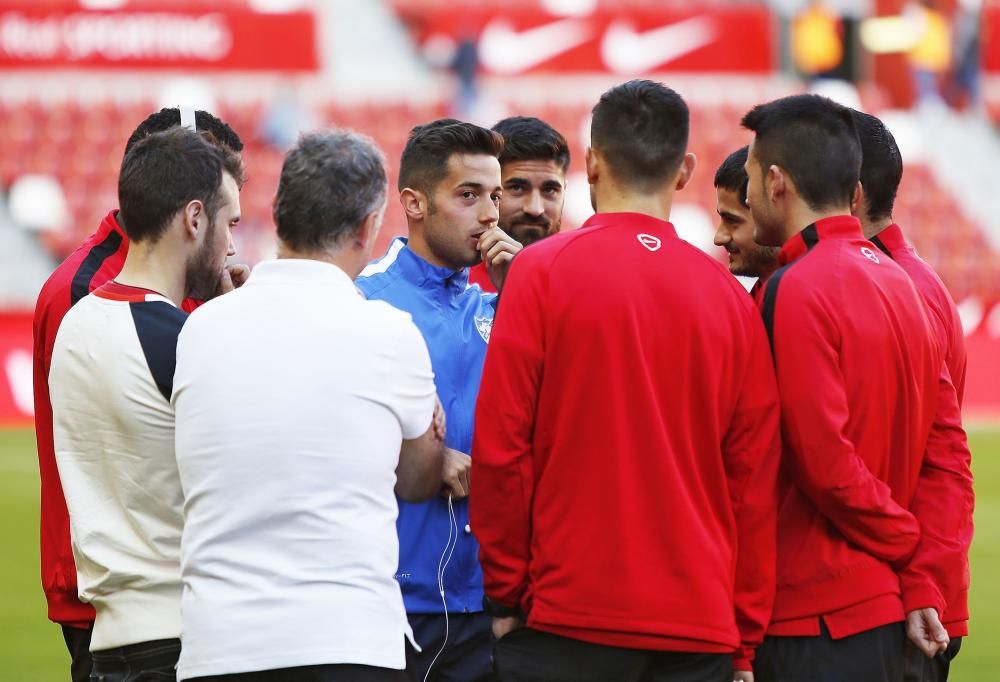 El partido entre el Sporting y el Málaga, en imágenes