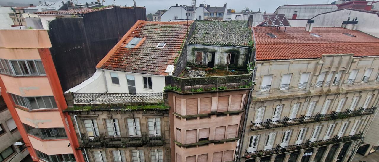 Edificios del centro de Vilagarcía.