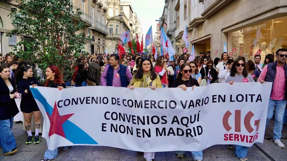 «Éxito» en la huelga del textil en Galicia para impedir un posible convenio estatal que «precariza salarios y derechos»