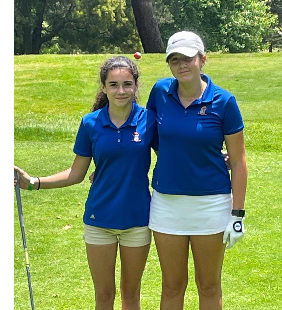 Marta López y Lucía Mora, en el Nacional de golf en el RCG La Coruña