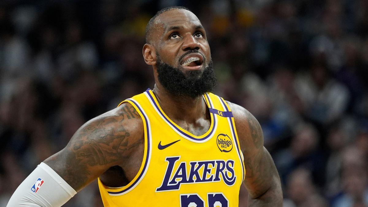 LeBron James, durante la eliminatoria entre Lakers y Timberwolves