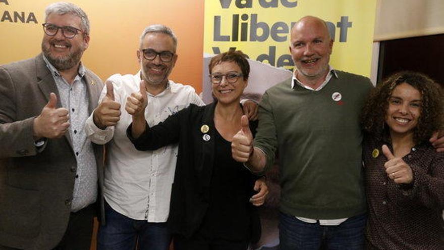 Montse Bassa, amb els altres dos diputats Joan Margall i Laia Cañigueral, el senador Jordi Martí i el president de la Regional David Mascort