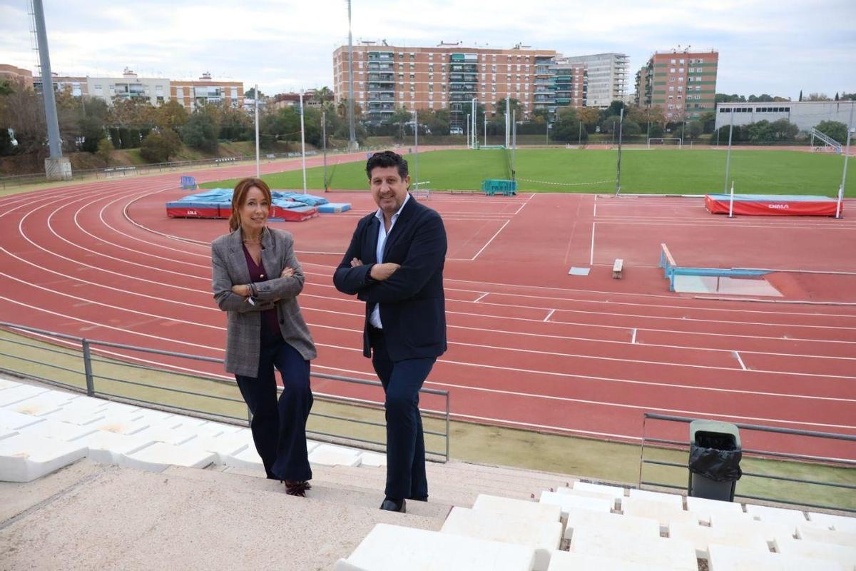 Marian Aguilar y Sebastián del Rey en las pistas de El Fontanar.