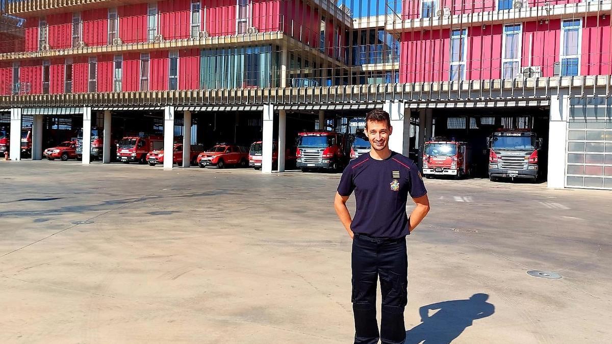 El jefe de servicio contra incendios de Palma, Eder García.