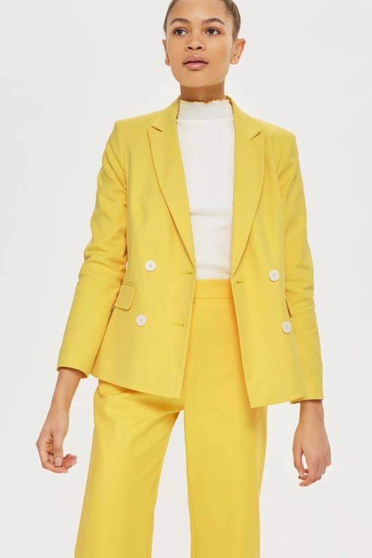 Traje amarillo de Topshop