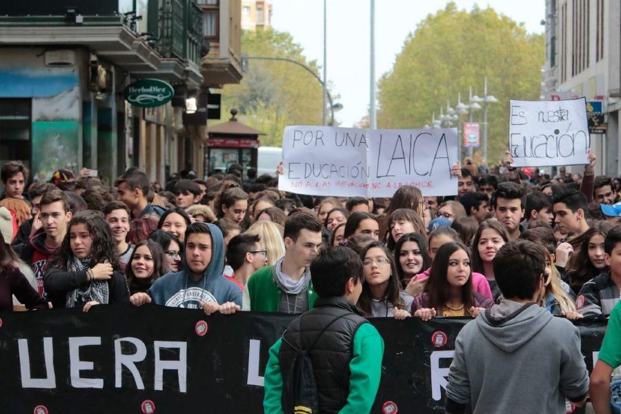 Manifestación contra la LOMCE en Zamora