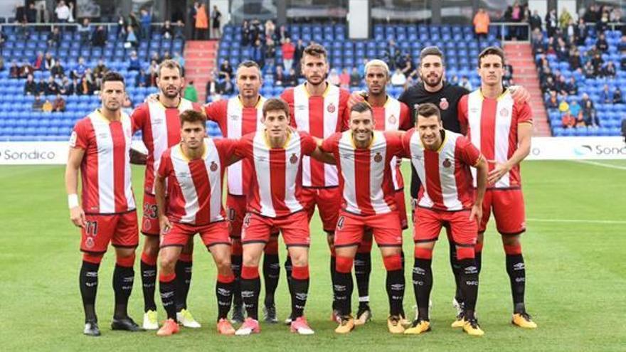 L&#039;onze del Girona, en el duel d&#039;ahir contra l&#039;Oldham.