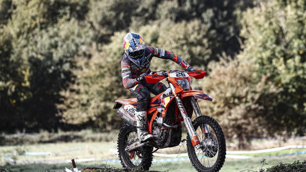 Josep Garcia, en un dels recorreguts de la prova de Piñor, a Ourense