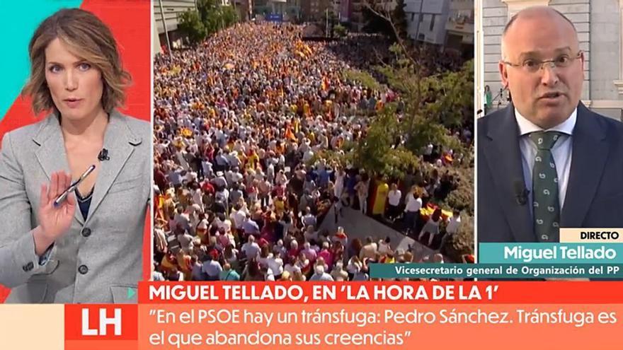 Silvia Intxaurrondo frena a Miguel Tellado (PP) por su &quot;lenguaje grueso&quot; contra Pedro Sánchez en TVE