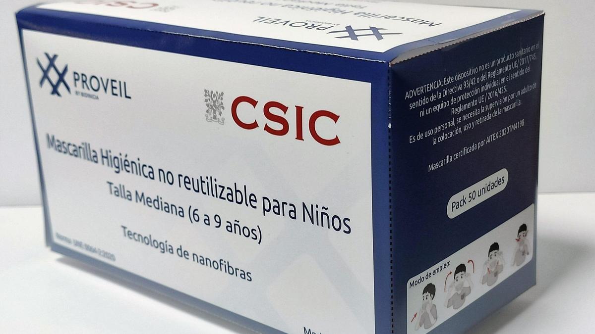 Las mascarillas infantiles valencianas avaladas por el CSIC.