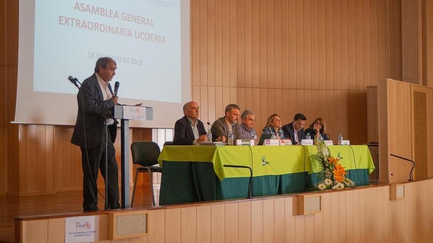 Juan Antonio Pedreño, presidente de Ucoerm, ayer durante el debate.