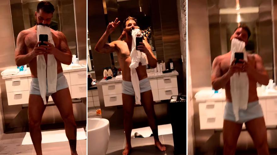 El extraño vídeo de Ricky Martin en el baño que causa revuelo en redes sociales y confunde a sus seguidores: &quot;Britney versión hombre&quot;