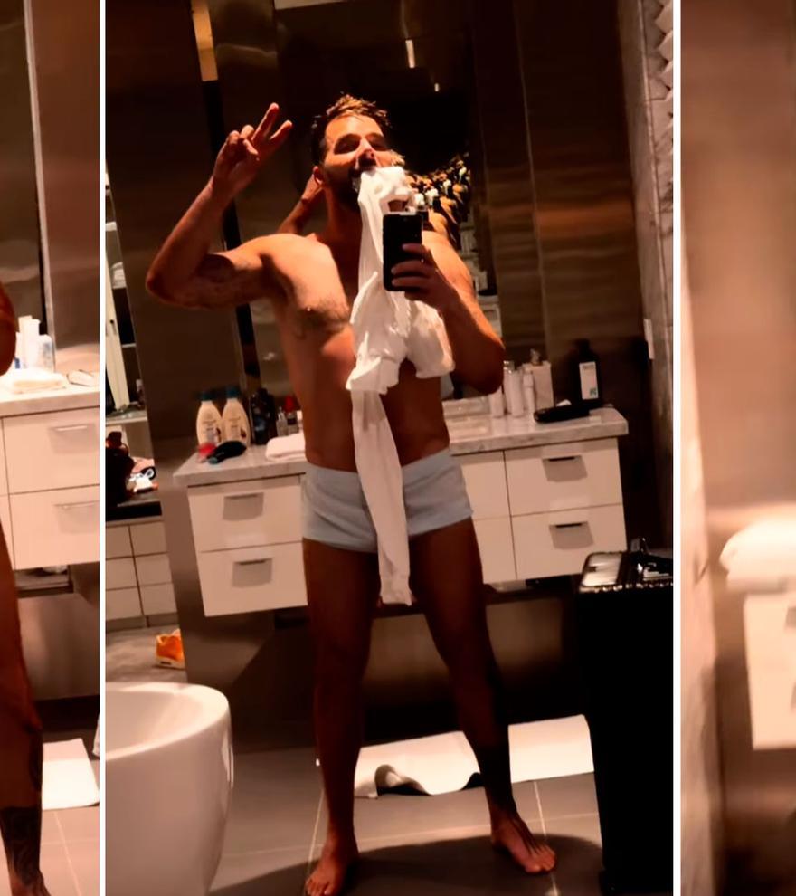 El extraño vídeo de Ricky Martin en el baño que causa revuelo en redes sociales y confunde a sus seguidores: &quot;Britney versión hombre&quot;