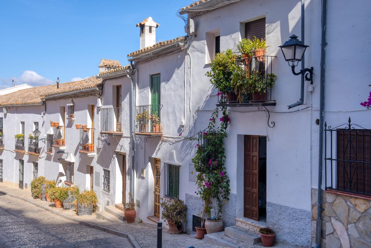 Las calles blancas del pueblo