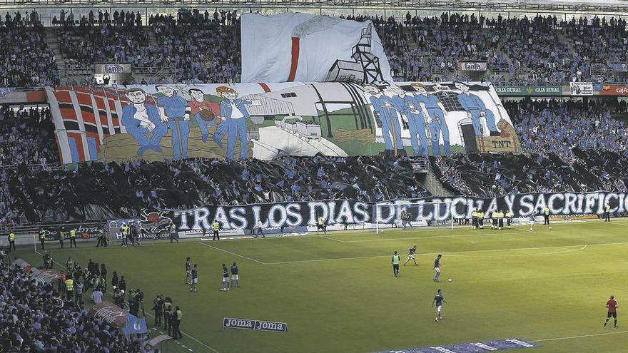 Imagen del Fondo Norte, en el partido de promoción ante el Cádiz.