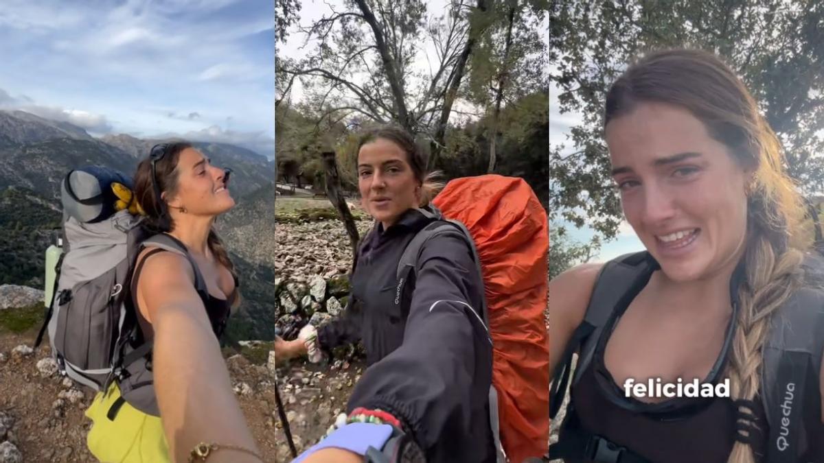 Una creadora de contenido emociona en redes tras caminar 140km sola en Mallorca por la ruta de Pedra en Sec