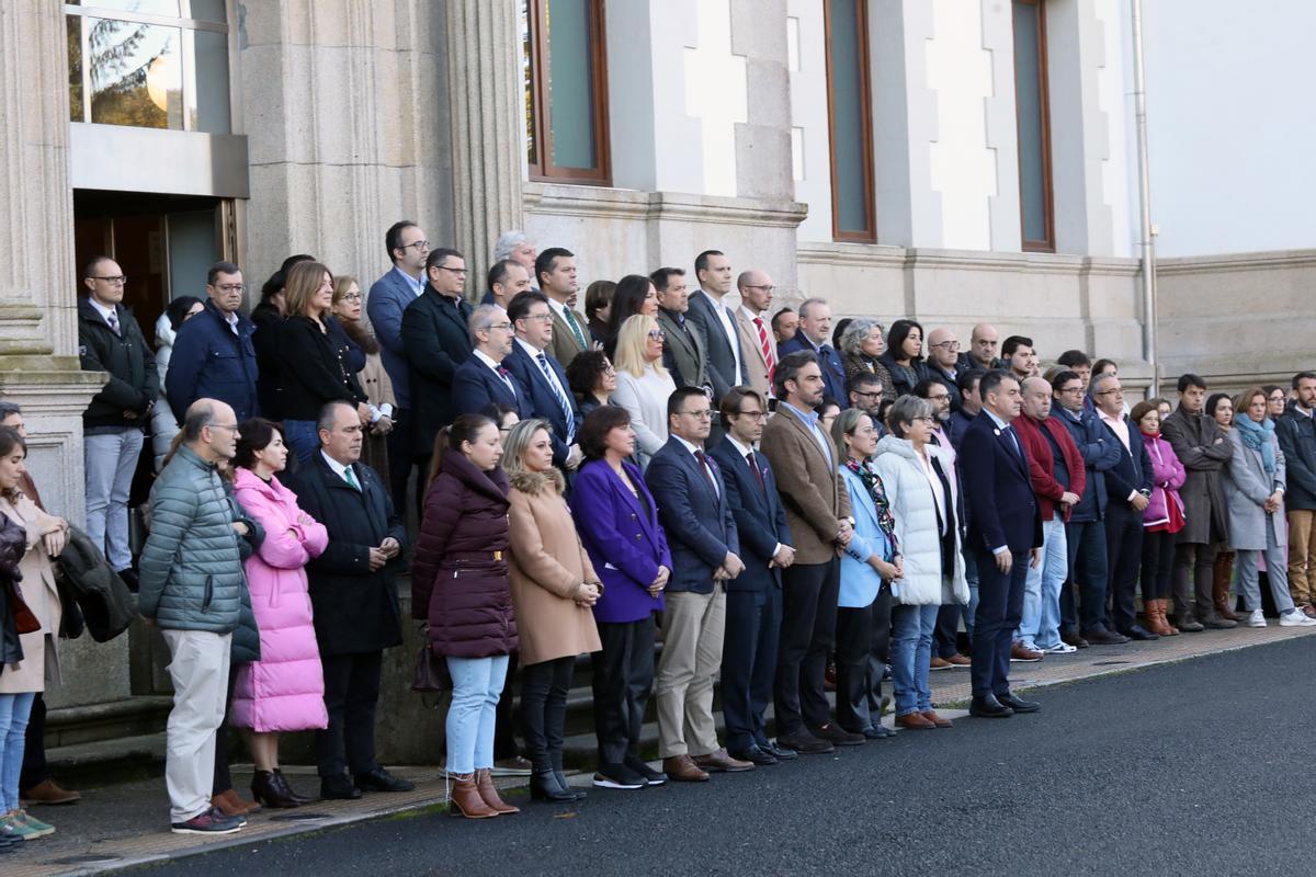 Concentración en la Xunta por el 25N.