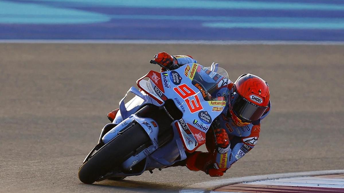 Marc Márquez rodando con la Ducati del Gresini en Lusail