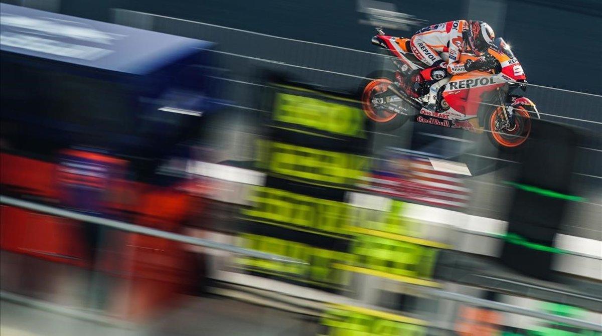 Jorge Lorenzo (Repsol Honda), durante la carrera que finalizó en el puesto decimotercero.