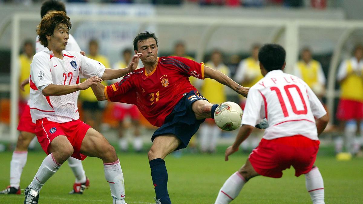 Luis Enrique, en el Mundial de 2002