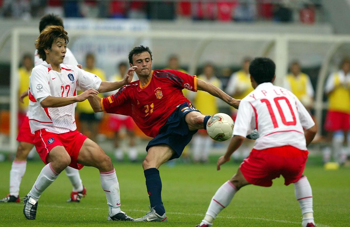 Luis Enrique, en el Mundial de 2002