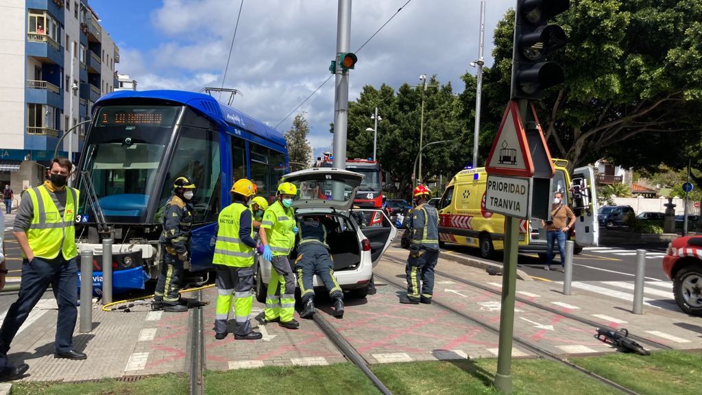 Colisión de un turismo con el tranvía