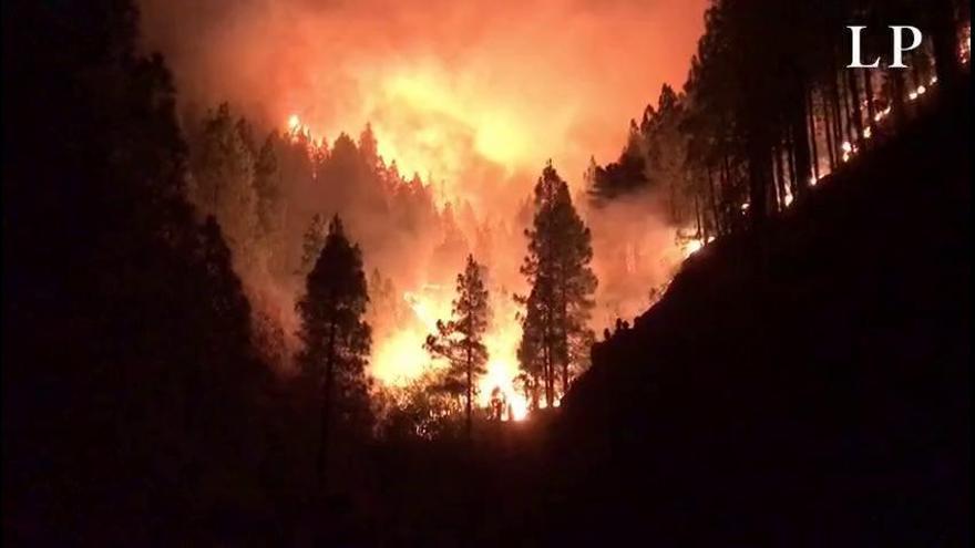 El incendio de la cumbre, desde Tejeda