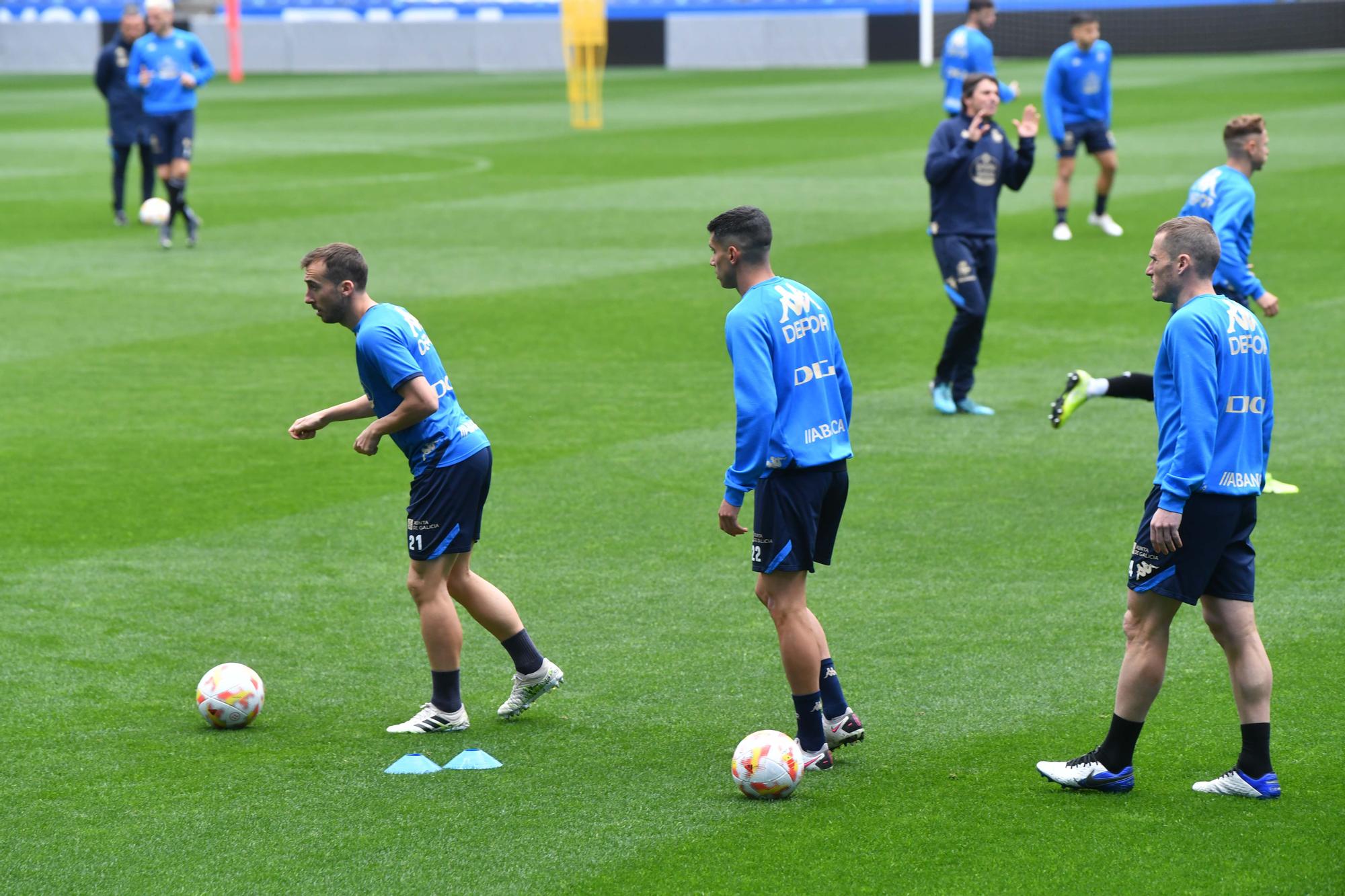 Último entrenamiento del Deportivo antes de medirse al Celta B