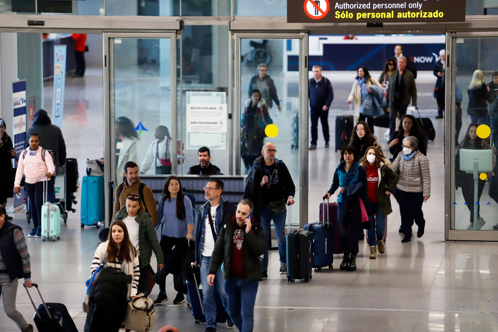 Movimiento de pasajeros en el aeropuerto de Málaga el 23 de diciembre.