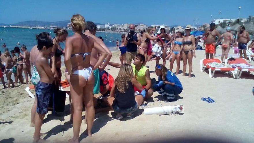 Movilización por un turista indispuesto en la playa