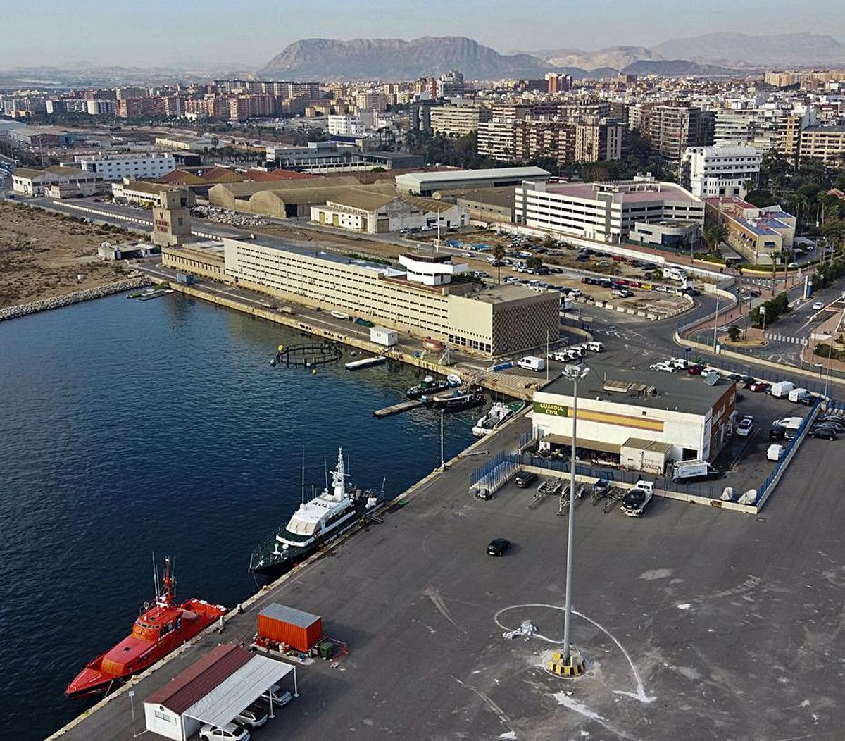 Vista de los muelles donde irá el palacio de congresos. | ALEX DOMÍNGUEZ