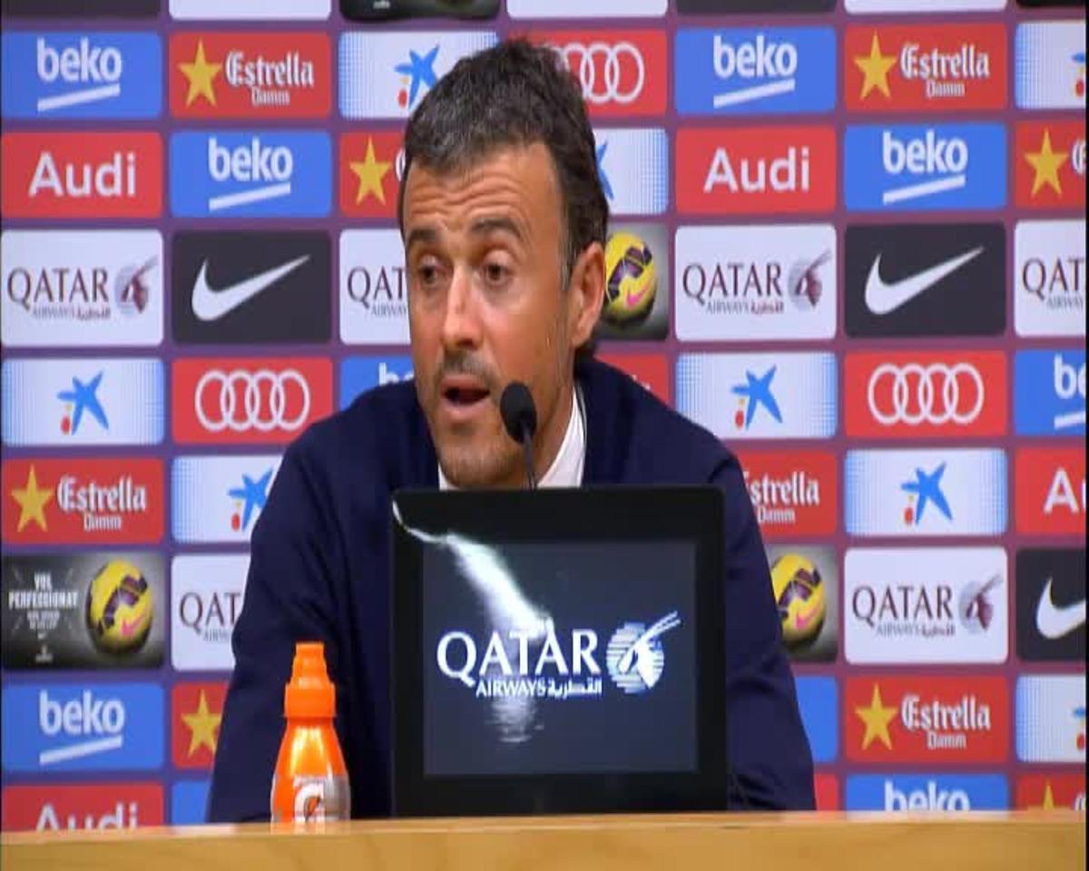 Luis Enrique en el Barça-Sevilla