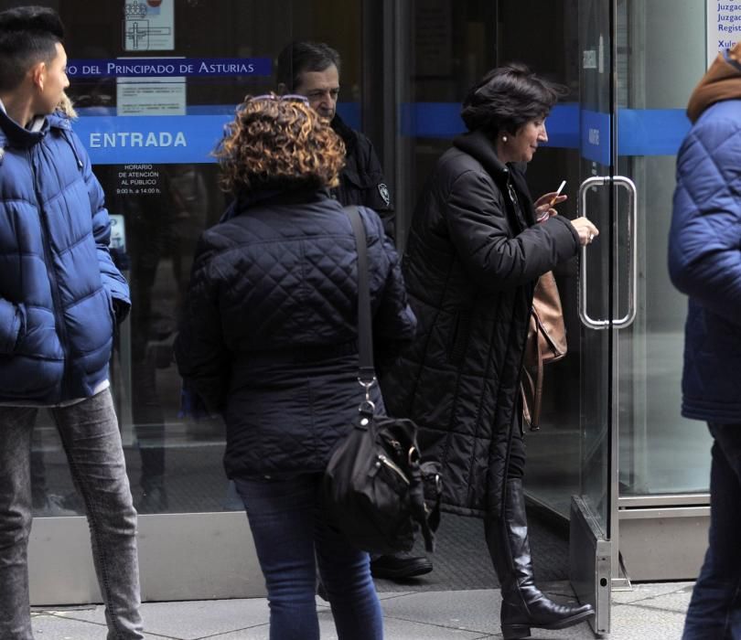 Declaraciones en los juzgados de Oviedo por la querella del SOMA contra Villa