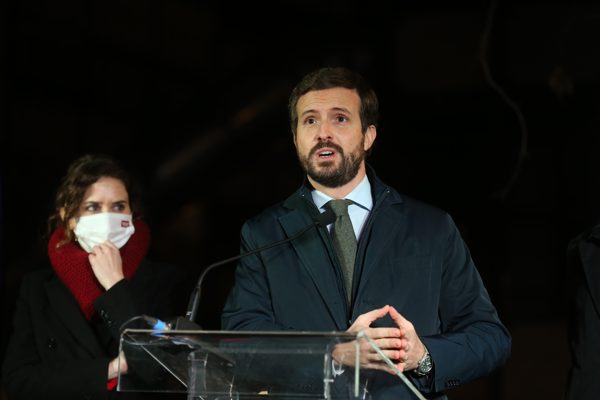 Pablo Casado en el homenaje por Gregorio Ordóñez este lunes.