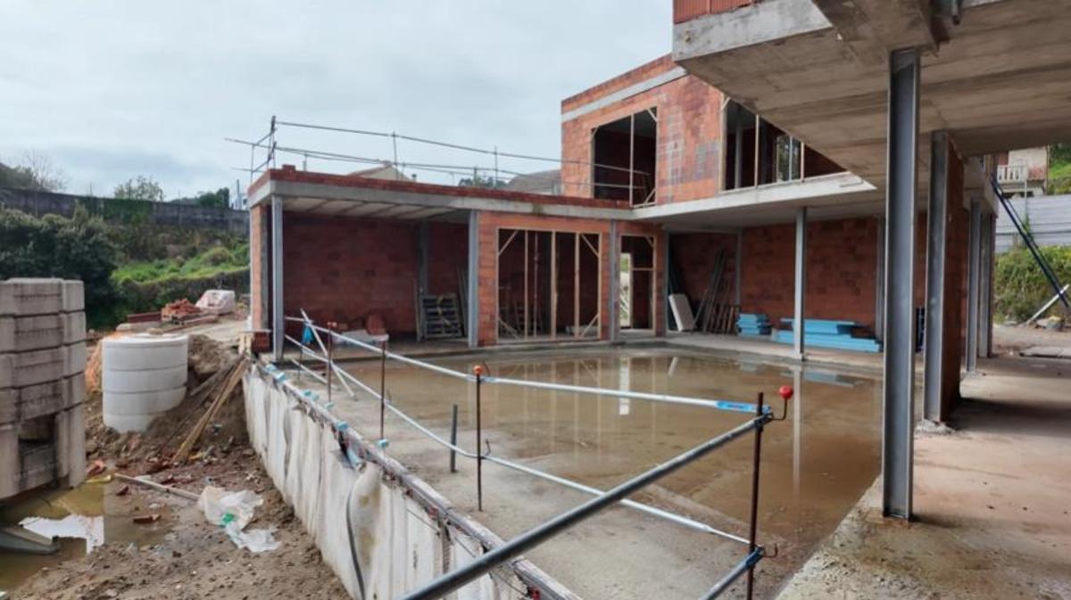 Estado de las obras de la futura casa de Ana Peleteiro en Ribeira