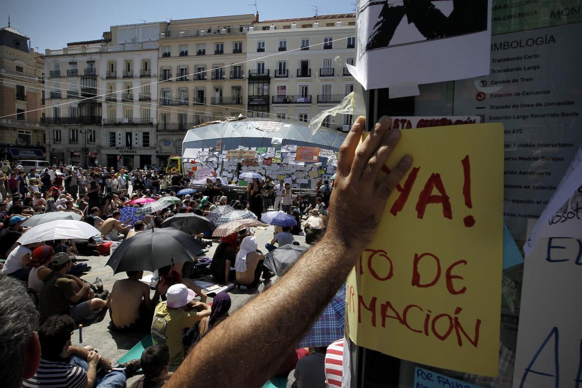 Madrid. 24.05.11. Movimiento 15-M en la Puerta del Sol. Asamblea.  FOTO: JOSE LUIS ROCA