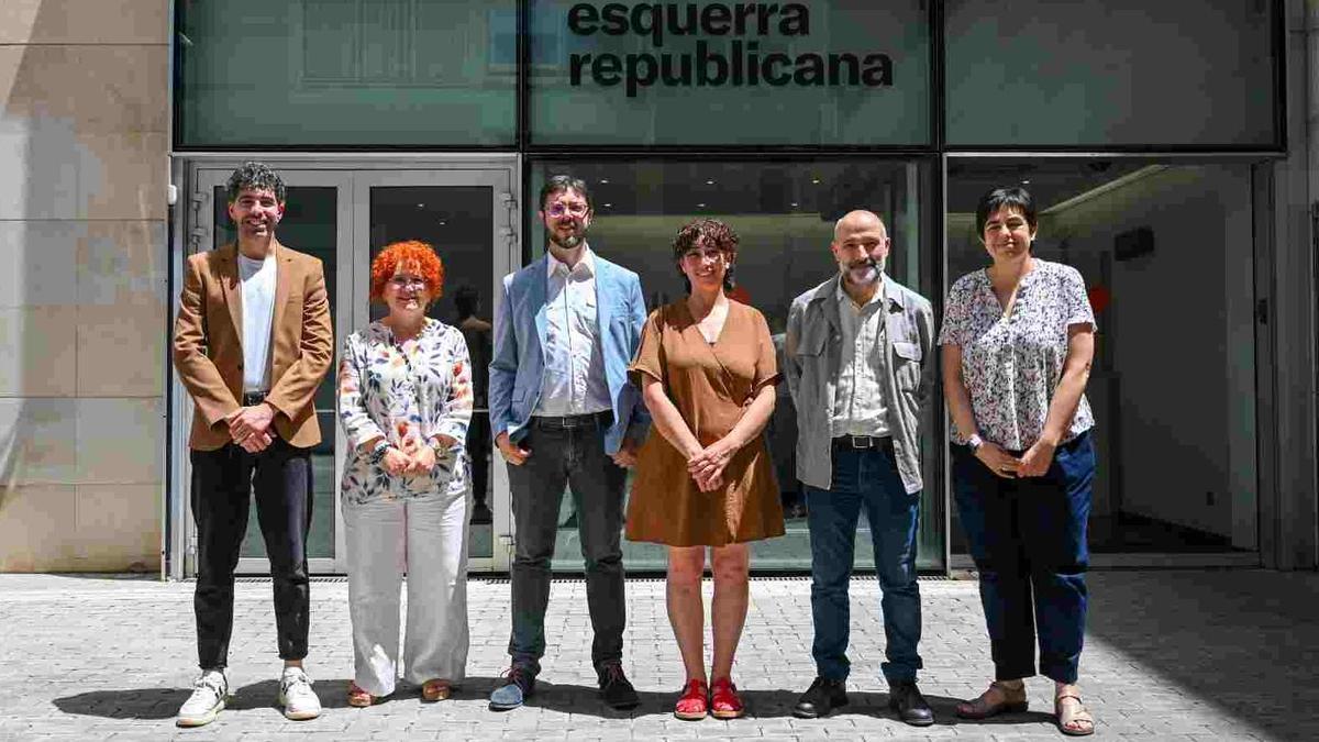 Reunión de los representantes de Esquerra Republicana y el Bloque.