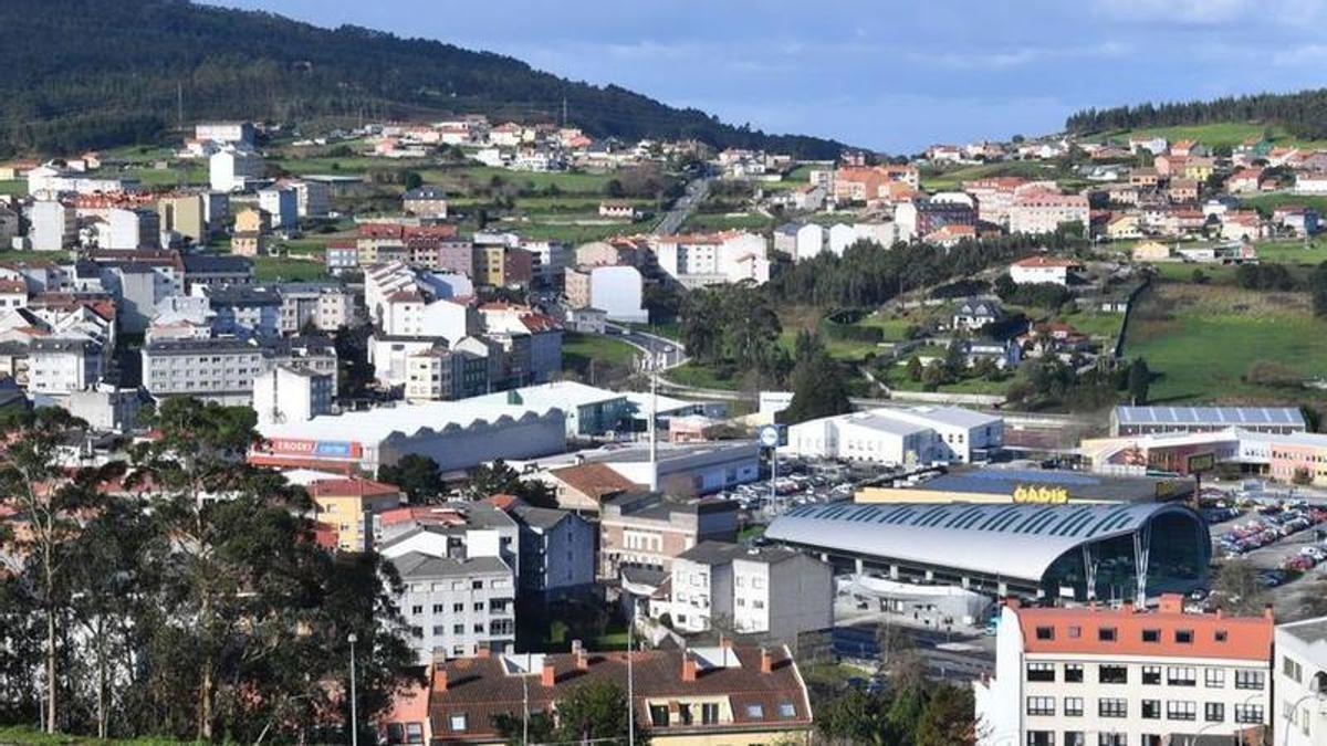 Vista general del núcleo urbano de Arteixo.